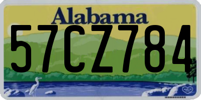 AL license plate 57CZ784