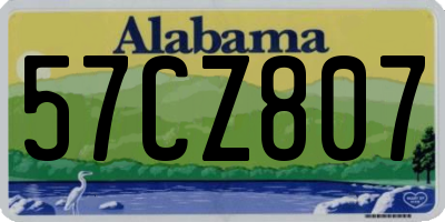 AL license plate 57CZ807