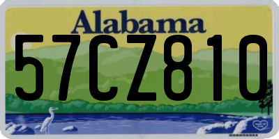 AL license plate 57CZ810