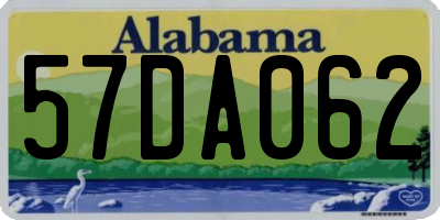 AL license plate 57DA062