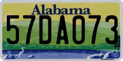 AL license plate 57DA073
