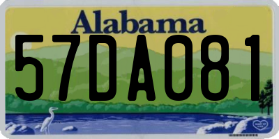 AL license plate 57DA081