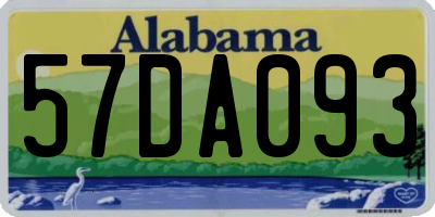 AL license plate 57DA093