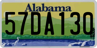 AL license plate 57DA130