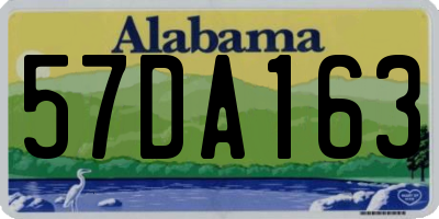 AL license plate 57DA163