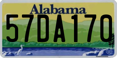 AL license plate 57DA170