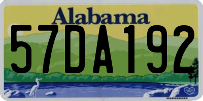 AL license plate 57DA192
