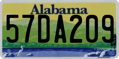 AL license plate 57DA209