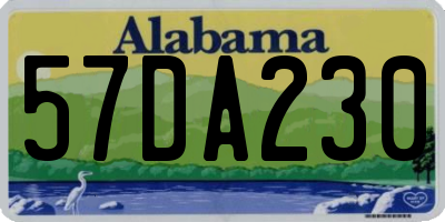 AL license plate 57DA230