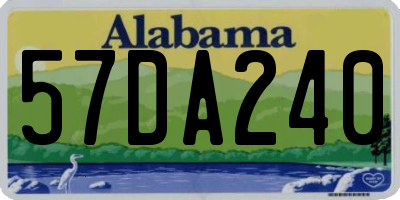 AL license plate 57DA240