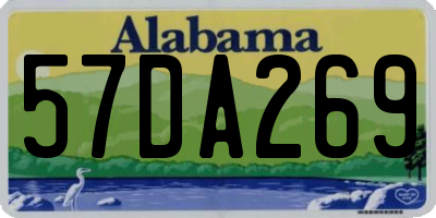 AL license plate 57DA269
