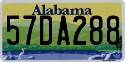 AL license plate 57DA288