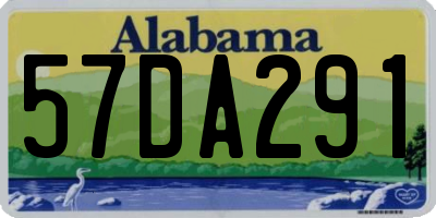AL license plate 57DA291