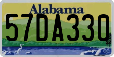 AL license plate 57DA330