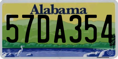 AL license plate 57DA354