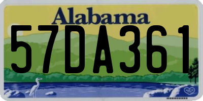 AL license plate 57DA361