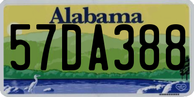 AL license plate 57DA388