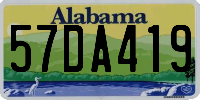 AL license plate 57DA419