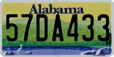 AL license plate 57DA433