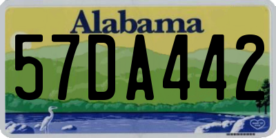 AL license plate 57DA442
