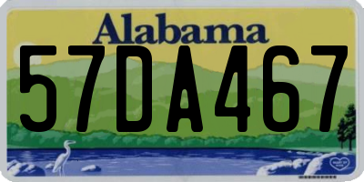 AL license plate 57DA467