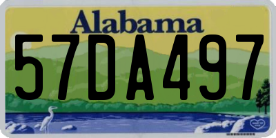 AL license plate 57DA497