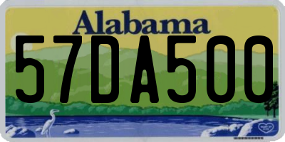 AL license plate 57DA500