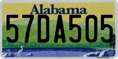 AL license plate 57DA505