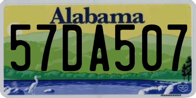 AL license plate 57DA507