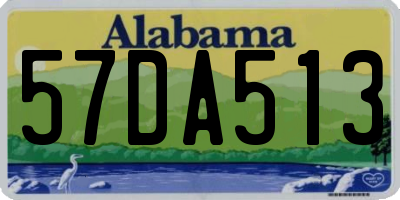 AL license plate 57DA513