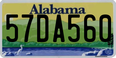 AL license plate 57DA560