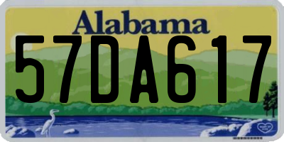 AL license plate 57DA617