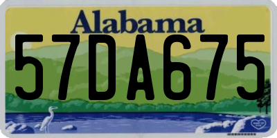 AL license plate 57DA675