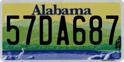 AL license plate 57DA687