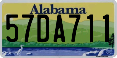 AL license plate 57DA711