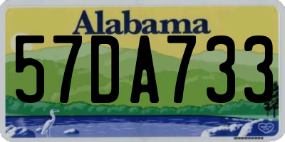 AL license plate 57DA733