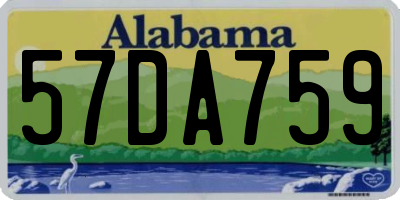 AL license plate 57DA759
