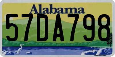 AL license plate 57DA798