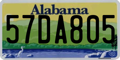 AL license plate 57DA805