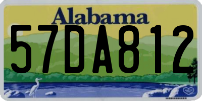 AL license plate 57DA812