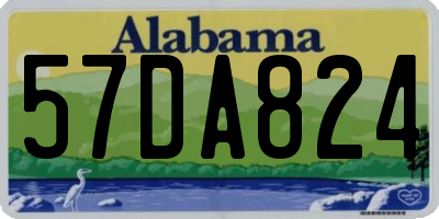 AL license plate 57DA824