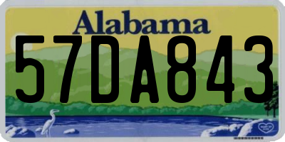 AL license plate 57DA843