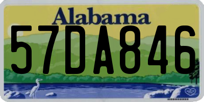 AL license plate 57DA846