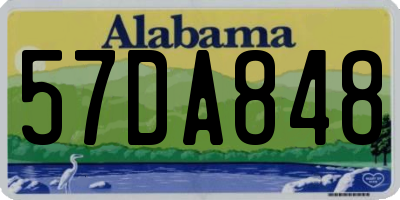 AL license plate 57DA848