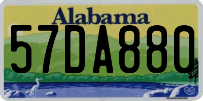 AL license plate 57DA880