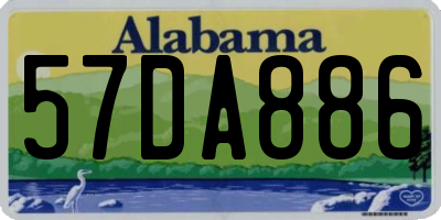 AL license plate 57DA886