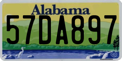 AL license plate 57DA897