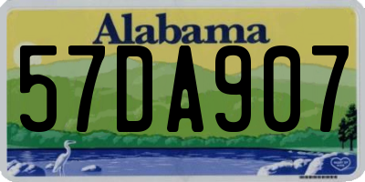 AL license plate 57DA907