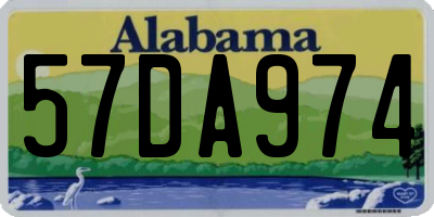 AL license plate 57DA974
