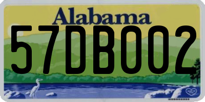 AL license plate 57DB002
